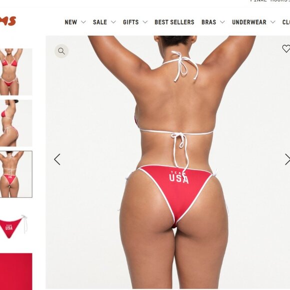 SKIMS FOR TEAM USA - SIGNATURE SWIM DIPPED TIE BOTTOM - Picture 3 of 5